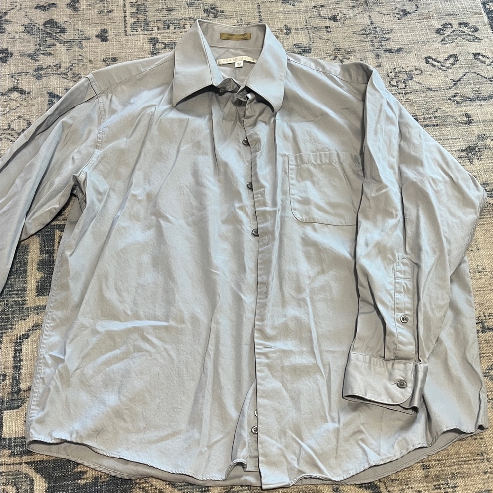 Perry Ellis Light Gray Dress Shirt